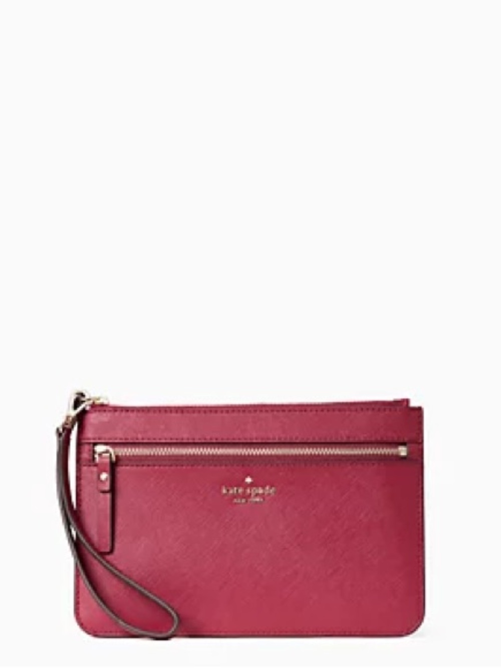 Kate Spade Cranberry Cocktail Saffiano Wristlet